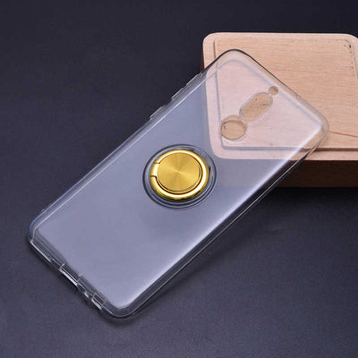 Huawei Mate 10 Lite Kılıf Zore Les Silikon Gold