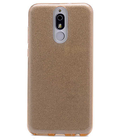 Huawei Mate 10 Lite Kılıf Zore Shining Silikon Gold