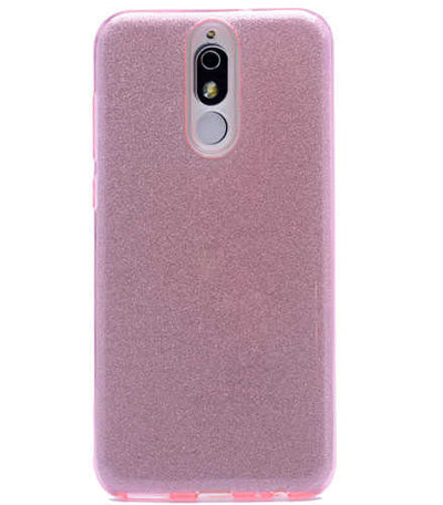 Huawei Mate 10 Lite Kılıf Zore Shining Silikon Rose Gold