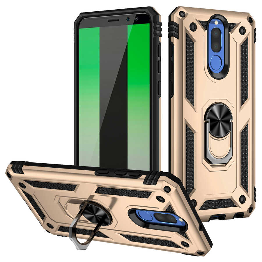 Huawei Mate 10 Lite Kılıf Zore Vega Kapak Gold