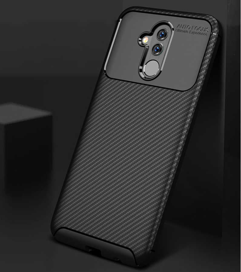 Huawei Mate 20 Lite Kılıf Zore Negro Silikon Kapak Siyah