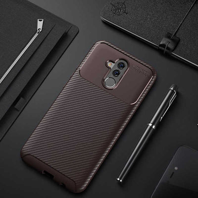 Huawei Mate 20 Lite Kılıf Zore Negro Silikon Kapak Kahverengi