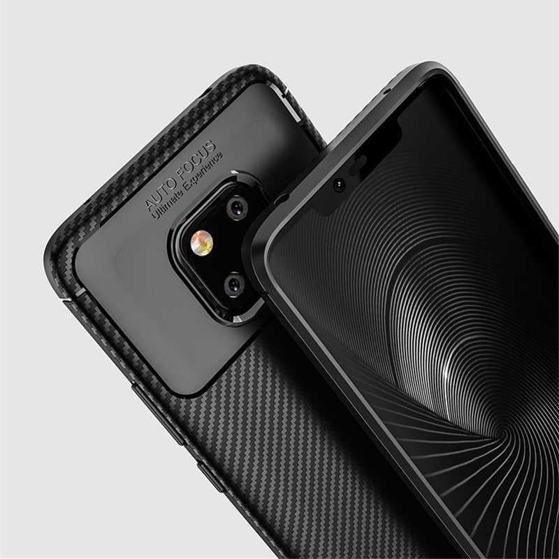 Huawei Mate 20 Pro Kılıf Zore Negro Silikon Kapak Lacivert