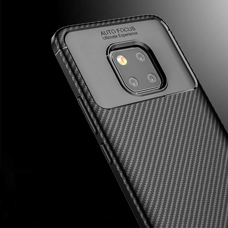Huawei Mate 20 Pro Kılıf Zore Negro Silikon Kapak Lacivert
