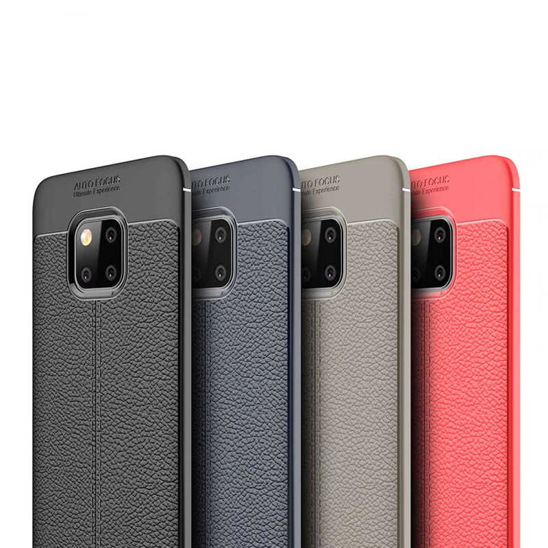 Huawei Mate 20 Pro Kılıf Zore Niss Silikon Kapak Lacivert