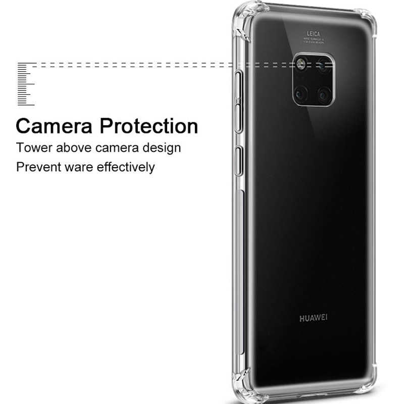 Huawei Mate 20 Pro Kılıf Zore Nitro Anti Shock Silikon Renksiz