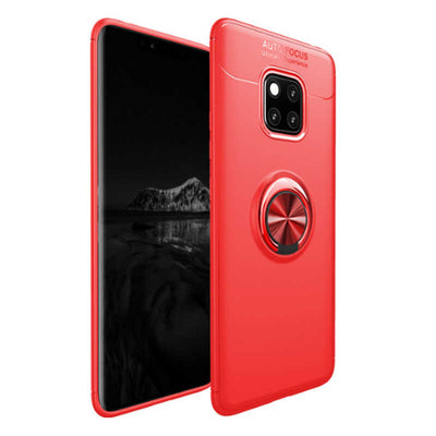 Huawei Mate 20 Pro Kılıf Zore Ravel Silikon Kapak Siyah-Mavi
