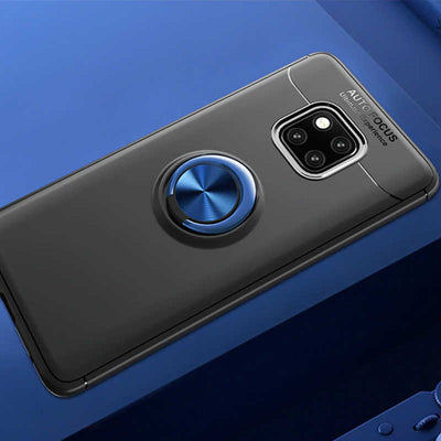 Huawei Mate 20 Pro Kılıf Zore Ravel Silikon Kapak Siyah-Mavi