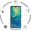 Huawei Mate 20 Zore Kenarları Kırılmaya Dayanıklı Cam Ekran Koruyucu Siyah
