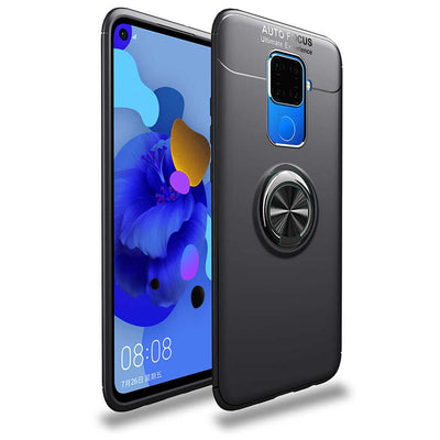 Huawei Mate 30 Lite Kılıf Zore Ravel Silikon Kapak Siyah
