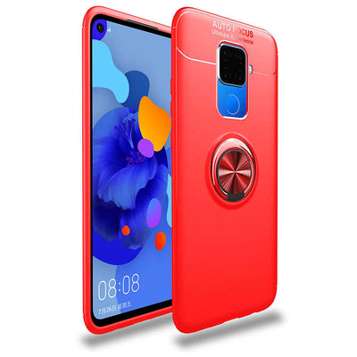 Huawei Mate 30 Lite Kılıf Zore Ravel Silikon Kapak Kırmızı