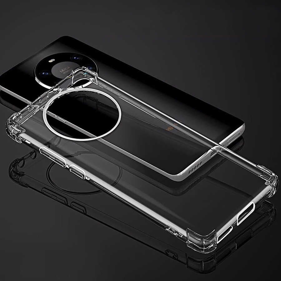 Huawei Mate 40 Pro Kılıf Zore Nitro Anti Shock Silikon Renksiz