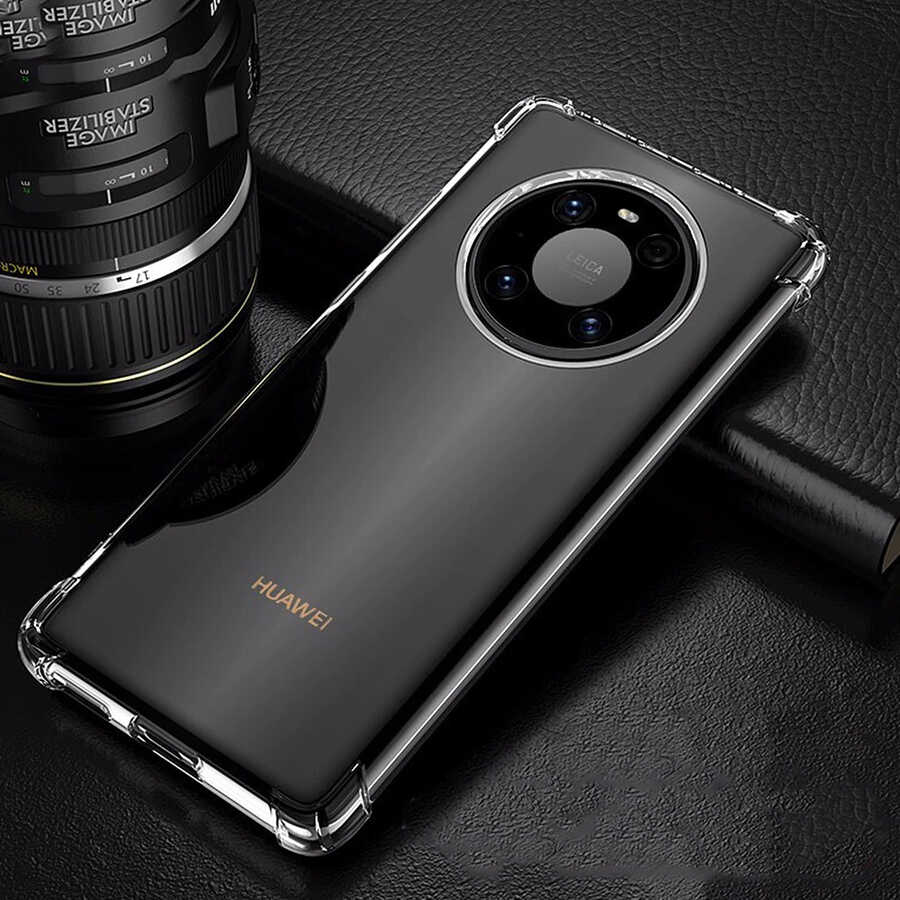 Huawei Mate 40 Pro Kılıf Zore Nitro Anti Shock Silikon Renksiz