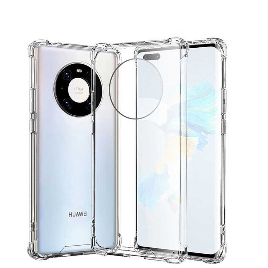 Huawei Mate 40 Pro Kılıf Zore Nitro Anti Shock Silikon Renksiz
