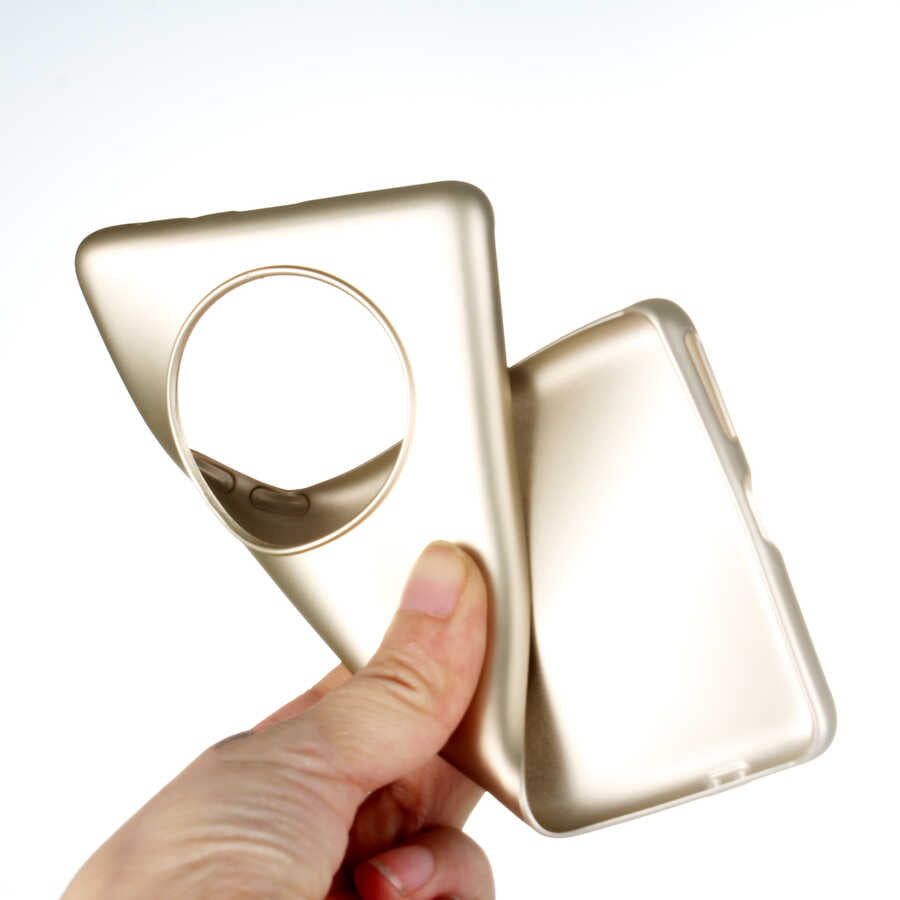 Huawei Mate 40 Pro Kılıf Zore Premier Silikon Kapak Gold