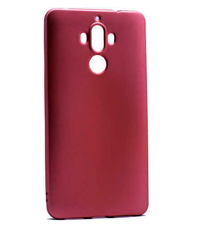 Huawei Mate 9 Kılıf Zore Premier Silikon Kapak Mürdüm