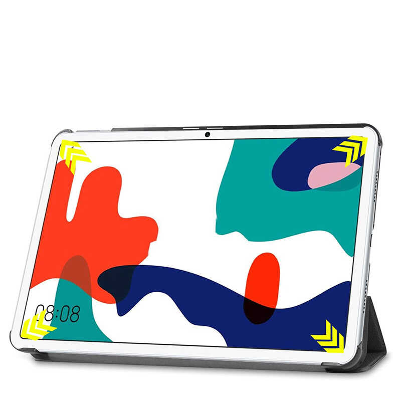 Huawei MatePad 10.4 Zore Smart Cover Standlı 1-1 Kılıf Gri