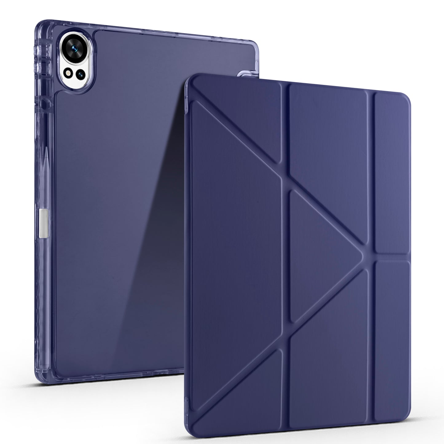 Huawei Matepad 12X Kılıf Zore Tri Folding Kalem Bölmeli Standlı Kılıf Mor