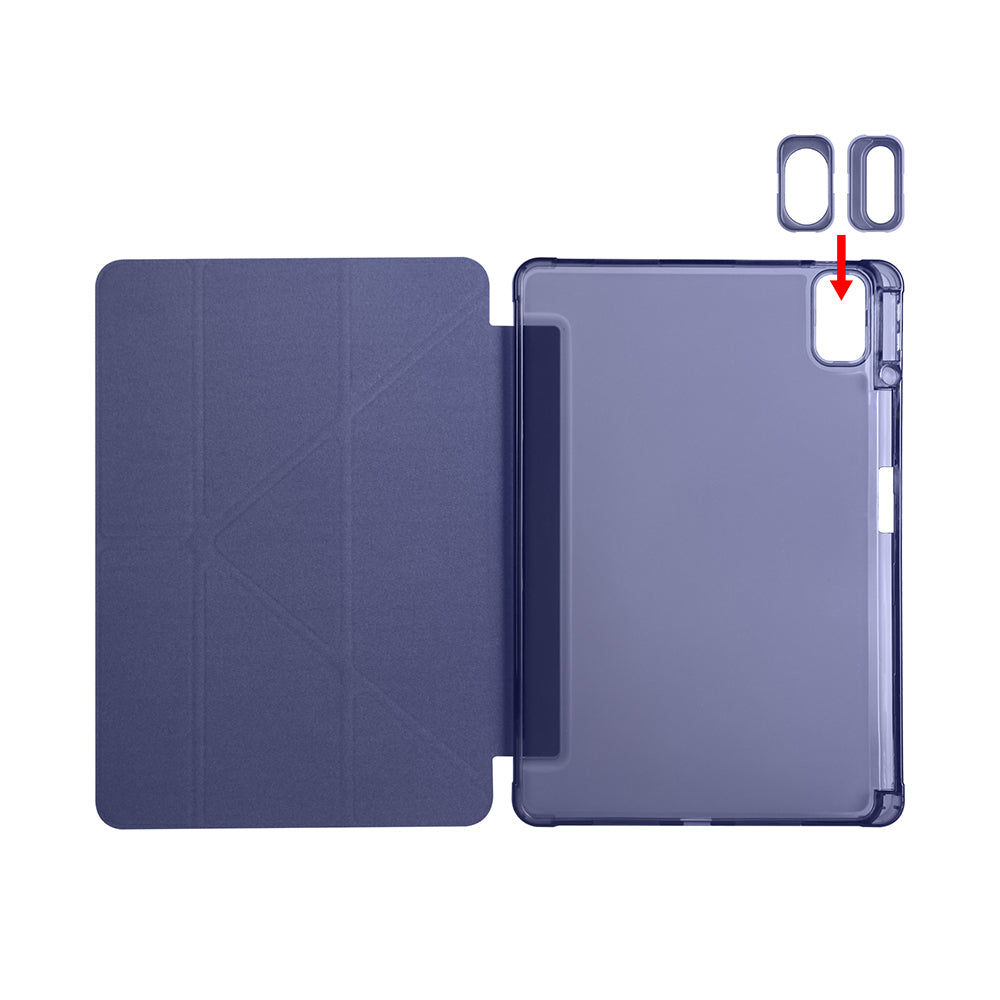 Huawei Matepad SE 11 Kılıf Zore Tri Folding Kalem Bölmeli Standlı Kılıf Mor