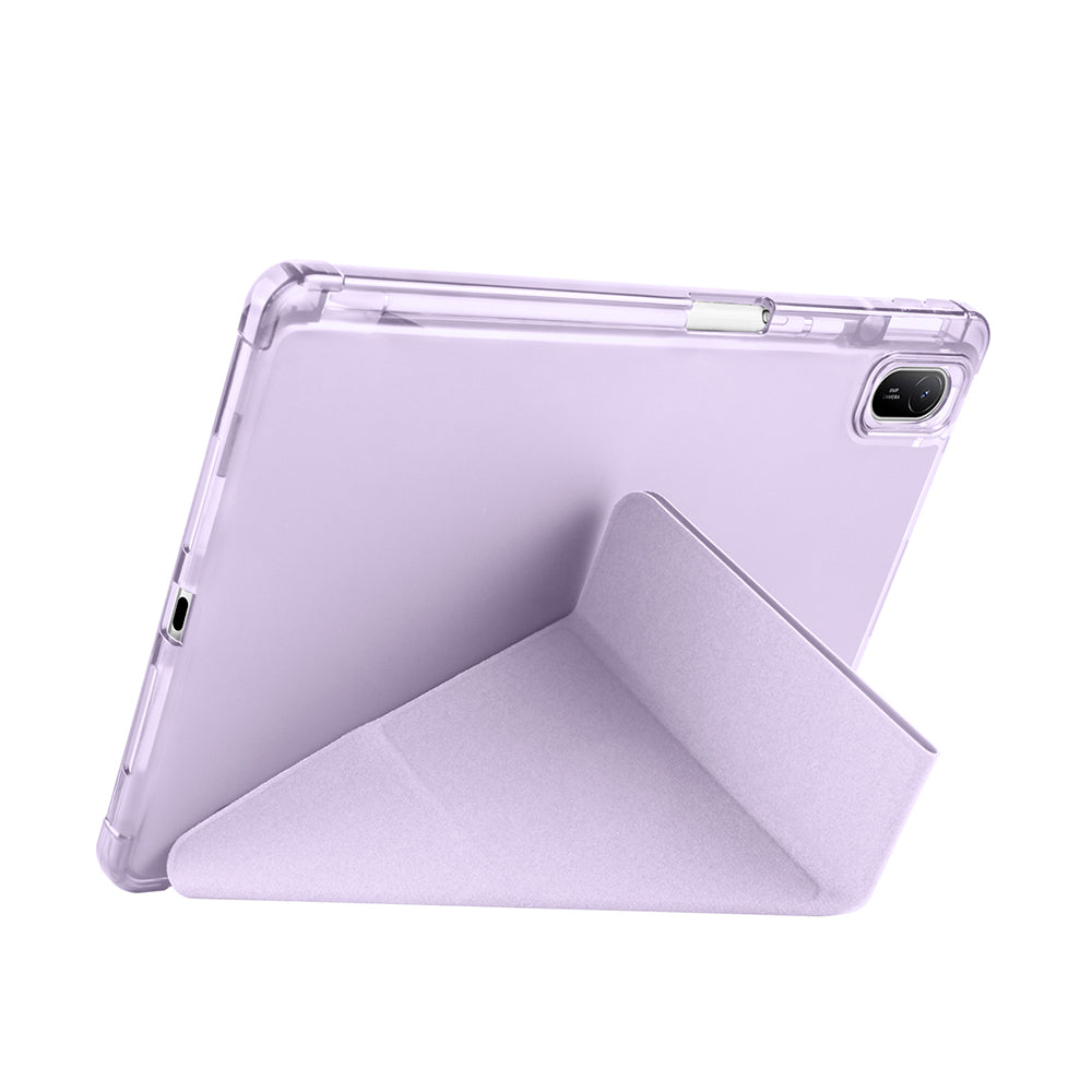 Huawei Matepad SE 11 Kılıf Zore Tri Folding Kalem Bölmeli Standlı Kılıf Mor