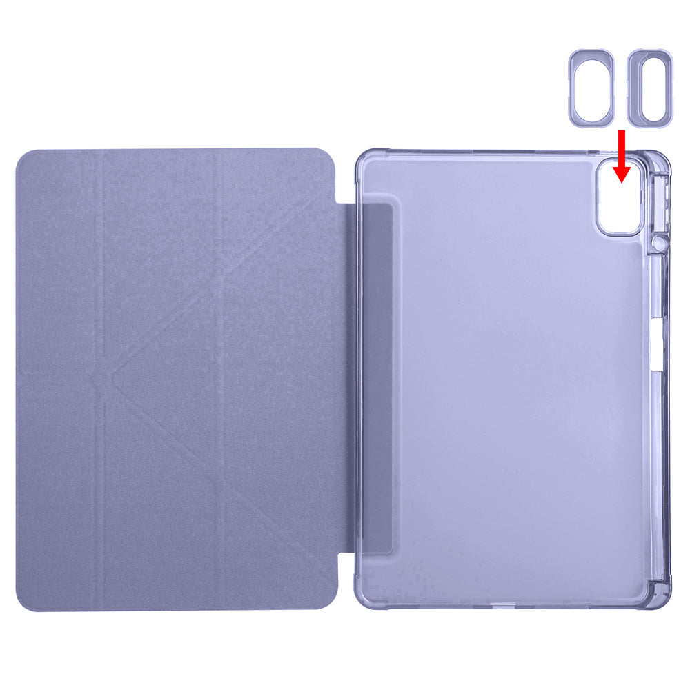 Huawei Matepad SE 11 Kılıf Zore Tri Folding Kalem Bölmeli Standlı Kılıf Mor