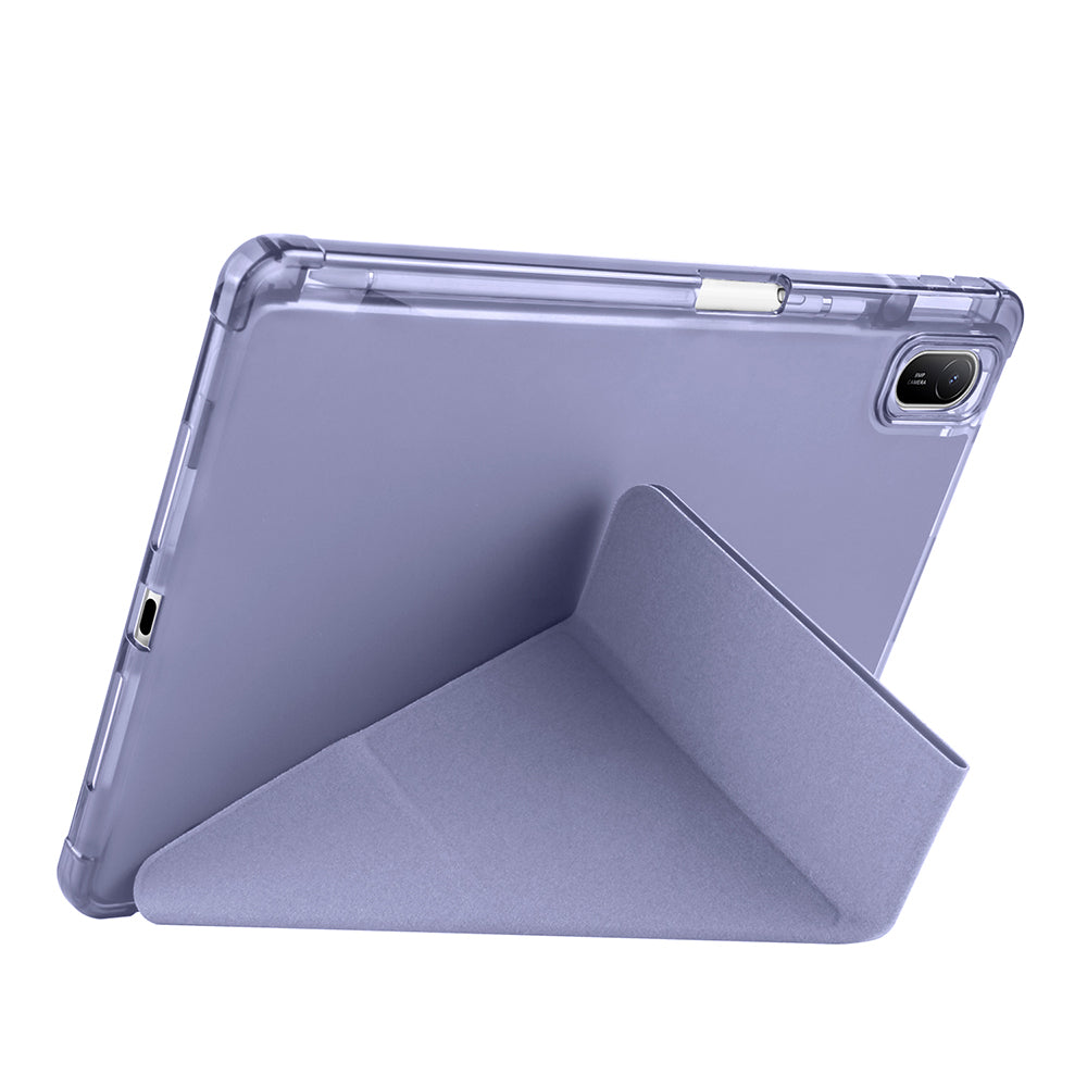 Huawei Matepad SE 11 Kılıf Zore Tri Folding Kalem Bölmeli Standlı Kılıf Mor