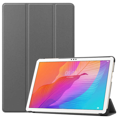 Huawei MatePad T10 Zore Smart Cover Standlı 1-1 Kılıf Gri