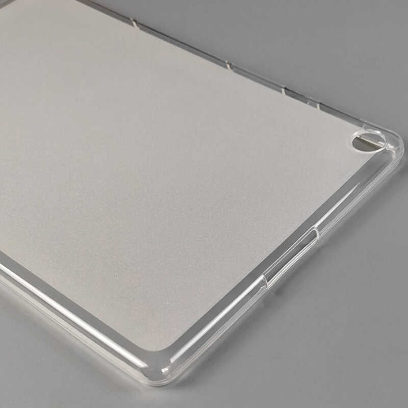 Huawei MatePad T10S Kılıf Zore Tablet Süper Silikon Kapak Renksiz