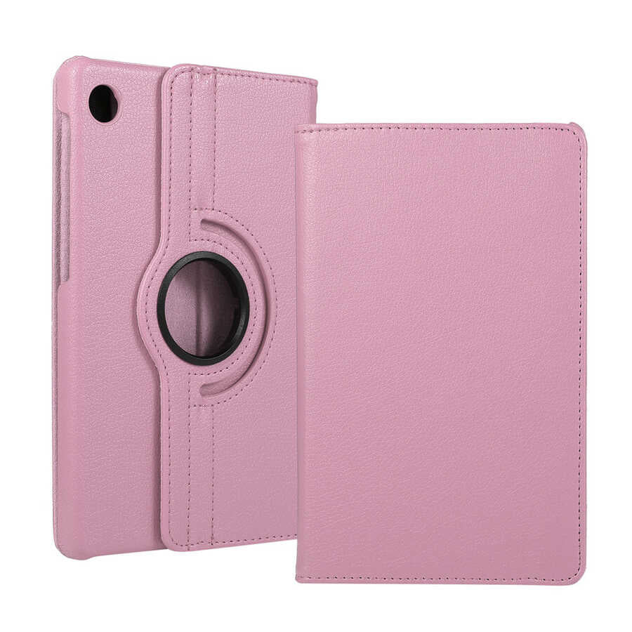 Huawei MatePad T10S Zore Dönebilen Standlı Kılıf Pembe Açık