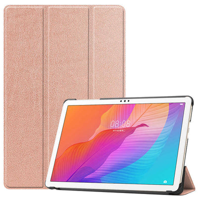 Huawei MatePad T10S Zore Smart Cover Standlı 1-1 Kılıf Rose Gold