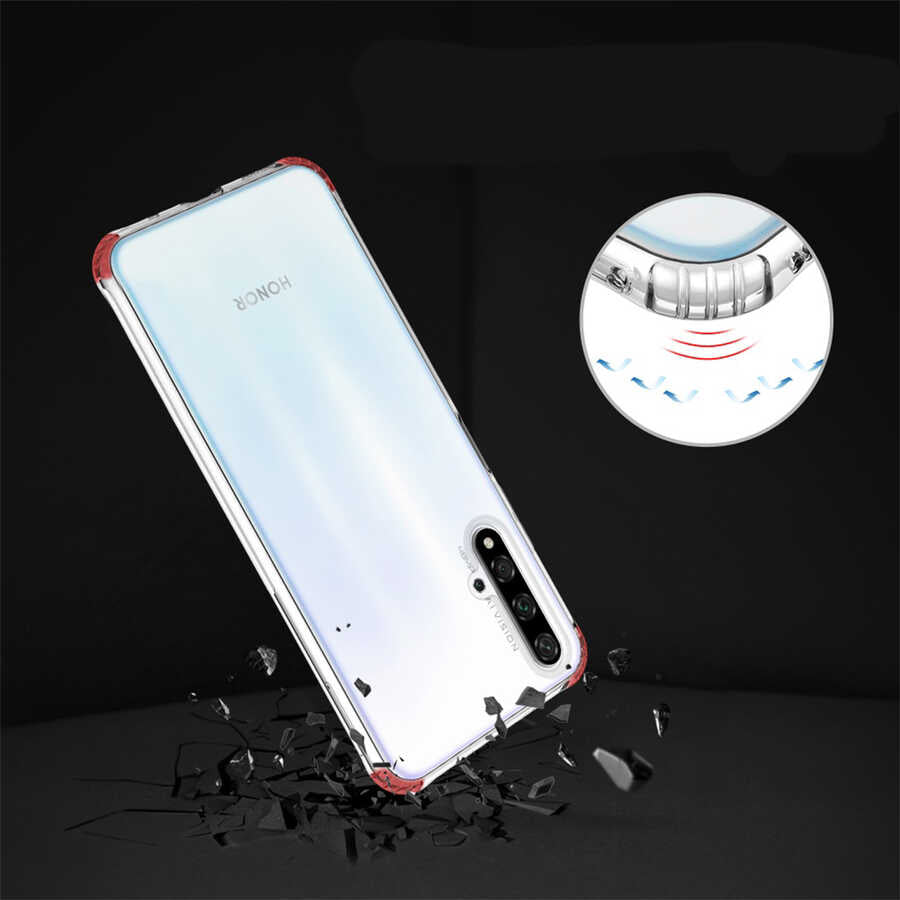 Huawei Nova 5T Kılıf Zore Nitro Anti Shock Silikon Renksiz