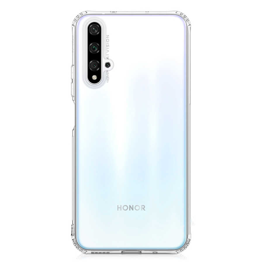 Huawei Nova 5T Kılıf Zore Nitro Anti Shock Silikon Renksiz