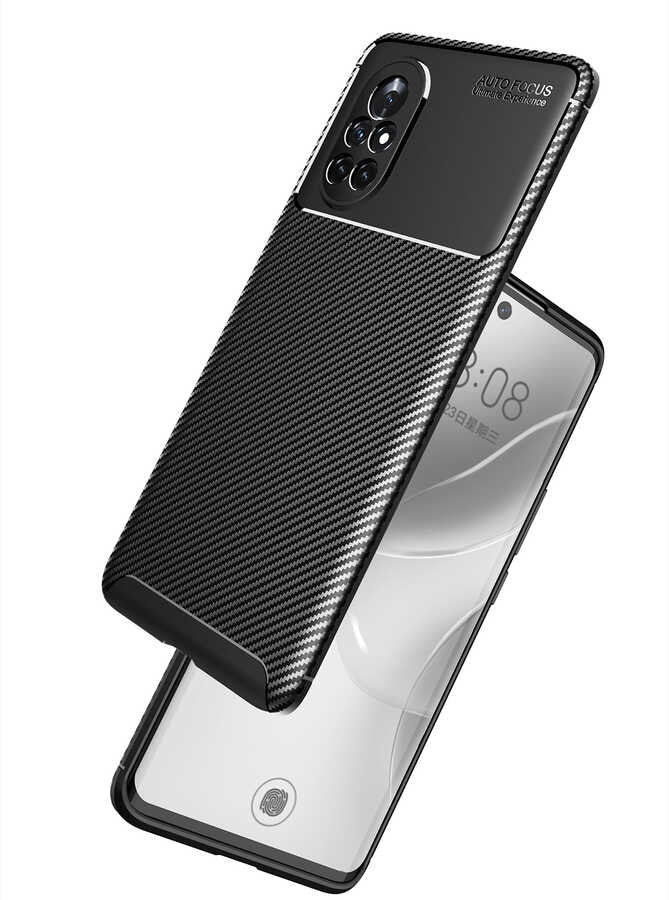 Huawei Nova 8İ Kılıf Zore Negro Silikon Kapak Siyah