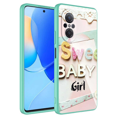 Huawei Nova 9 SE Kılıf Kamera Korumalı Desenli Sert Silikon Zore Epoksi Kapak NO5