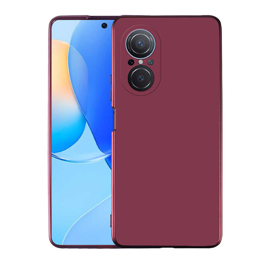 Huawei Nova 9 SE Kılıf Zore Premier Silikon Kapak Mürdüm