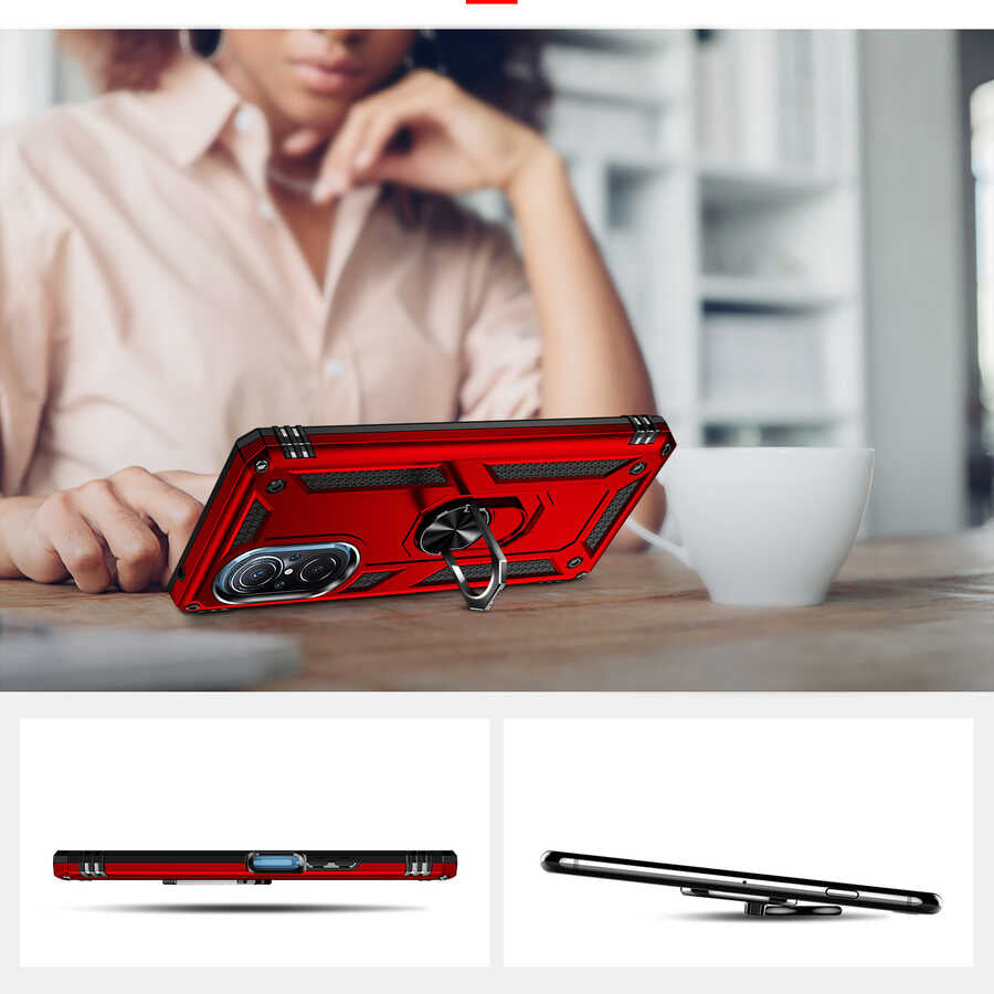 Huawei Nova 9 SE Kılıf Zore Vega Kapak Gri