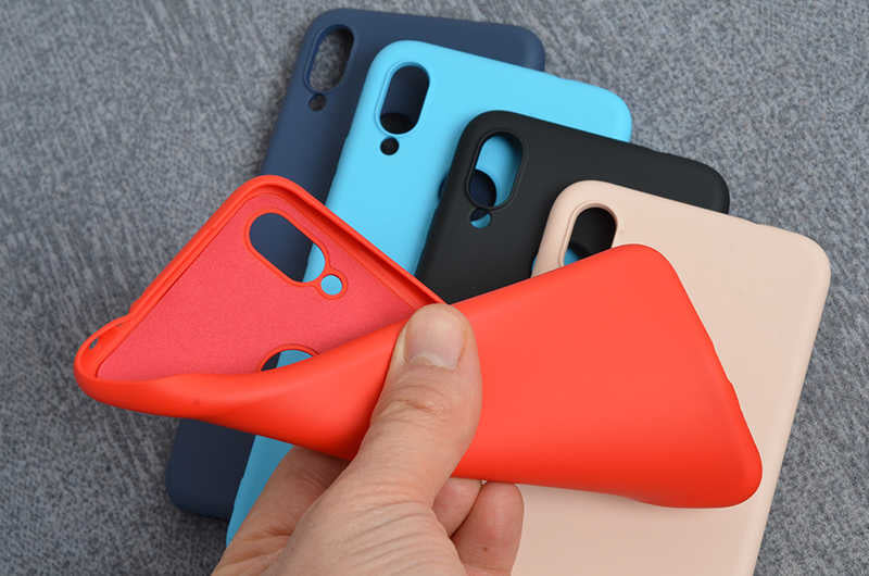 Huawei P Smart 2019 Kılıf Zore İnci Silikon Mavi Açık