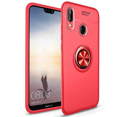 Huawei P Smart 2019 Kılıf Zore Ravel Silikon Kapak Siyah-Kırmızı