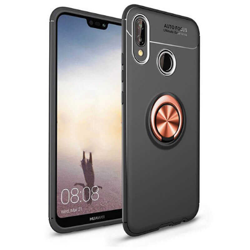 Huawei P Smart 2019 Kılıf Zore Ravel Silikon Kapak Siyah-Kırmızı