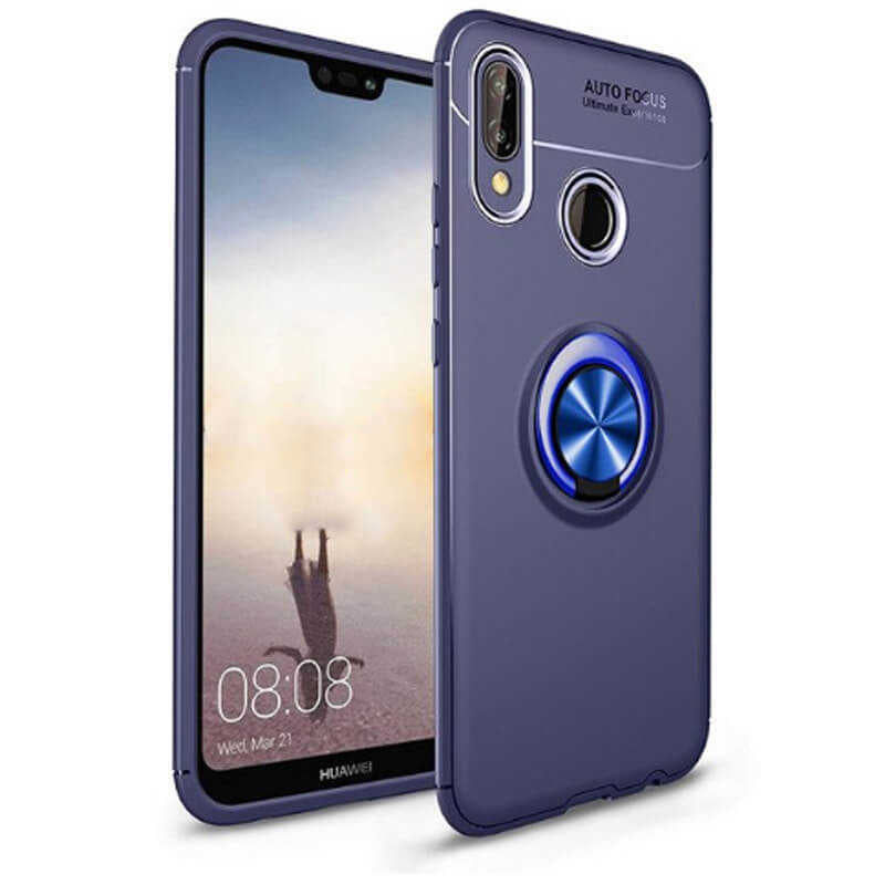 Huawei P Smart 2019 Kılıf Zore Ravel Silikon Kapak Siyah-Kırmızı