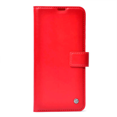 Huawei P Smart 2021 Kılıf Zore Kar Deluxe Kapaklı Kılıf Kırmızı