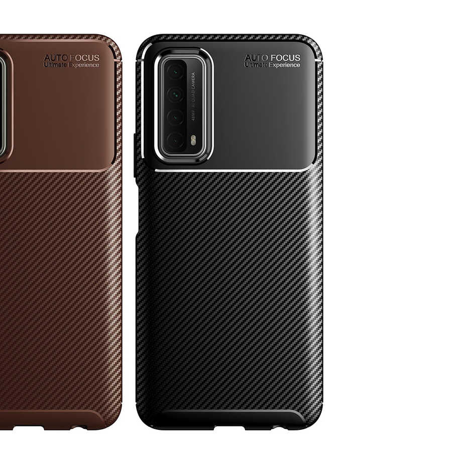 Huawei P Smart 2021 Kılıf Zore Negro Silikon Kapak Siyah