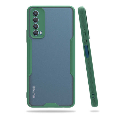 Huawei P Smart 2021 Kılıf Zore Parfe Kapak Koyu Yeşil