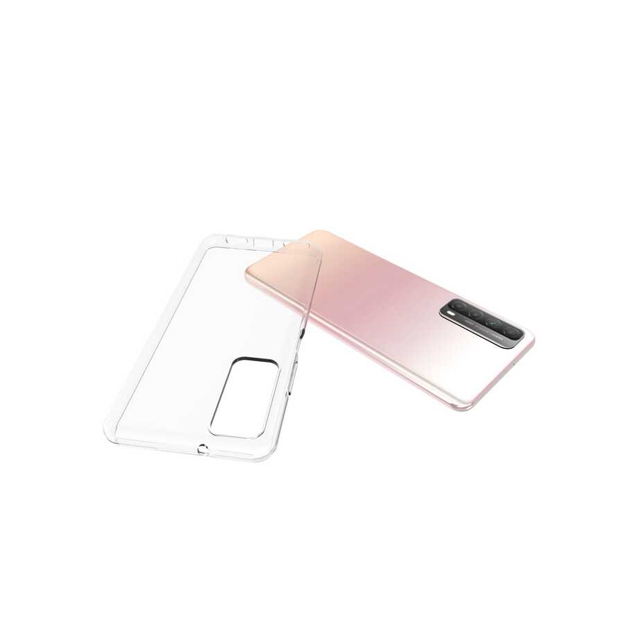 Huawei P Smart 2021 Kılıf Zore Süper Silikon Kapak Renksiz