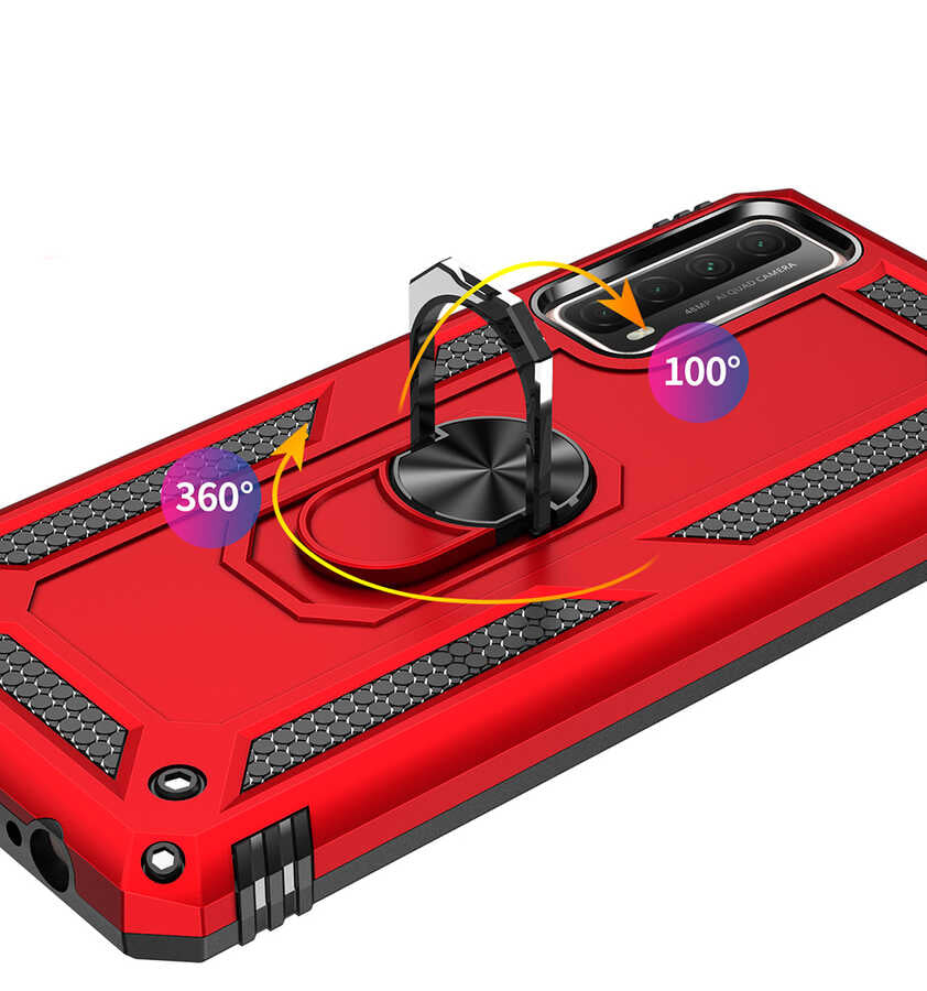 Huawei P Smart 2021 Kılıf Zore Vega Kapak Gold