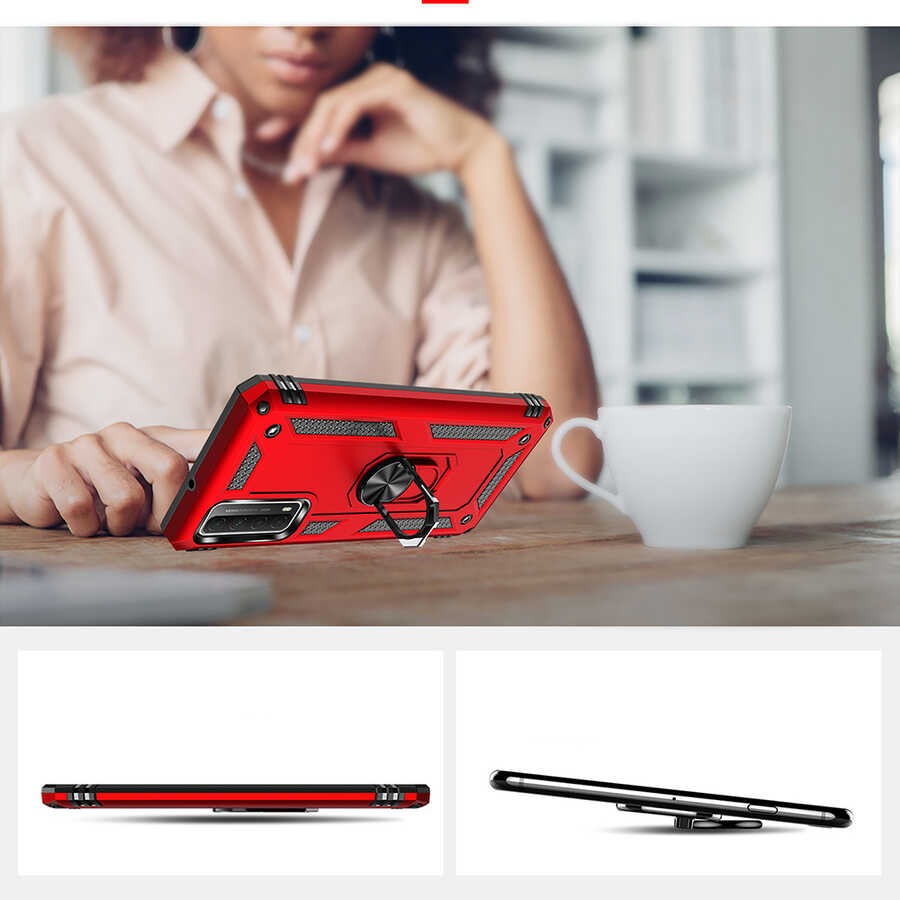 Huawei P Smart 2021 Kılıf Zore Vega Kapak Mavi