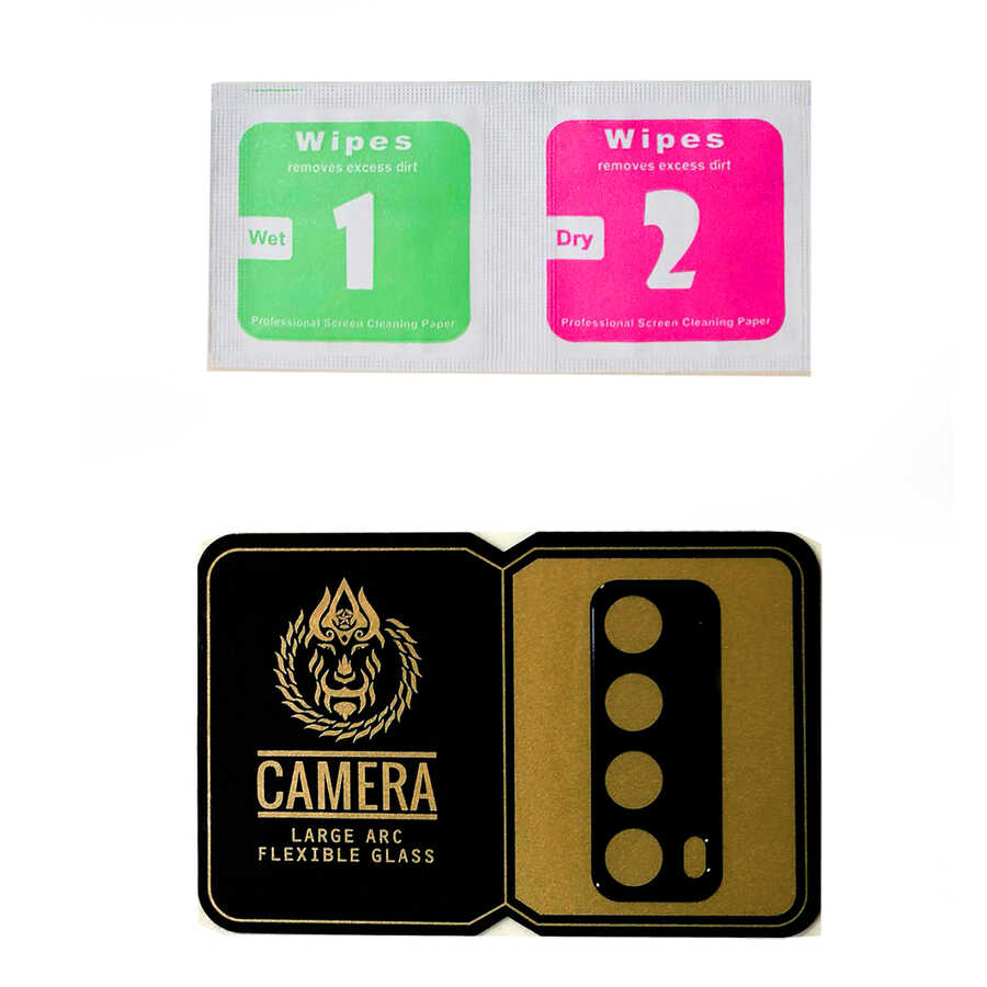 Huawei P Smart 2021 Zore Golden Turtle Seramik Kamera Camı Siyah