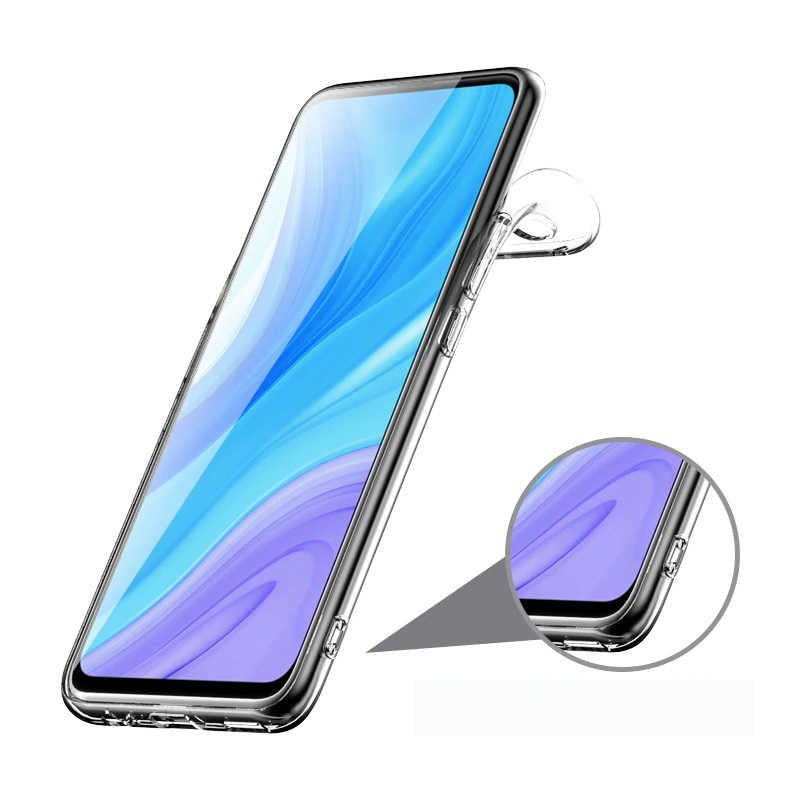 Huawei P Smart Pro 2019 Kılıf Zore Süper Silikon Kapak Renksiz