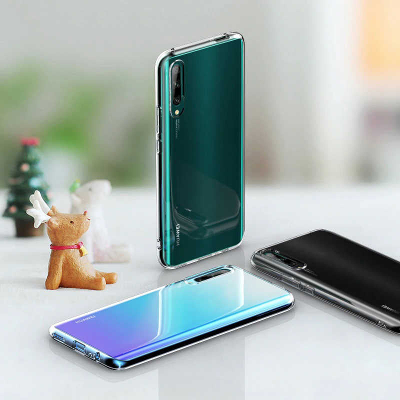 Huawei P Smart Pro 2019 Kılıf Zore Süper Silikon Kapak Renksiz