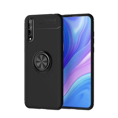 Huawei P Smart S (Y8P) Kılıf Zore Ravel Silikon Kapak Siyah